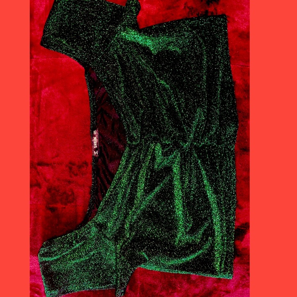 Sparkly green crop top